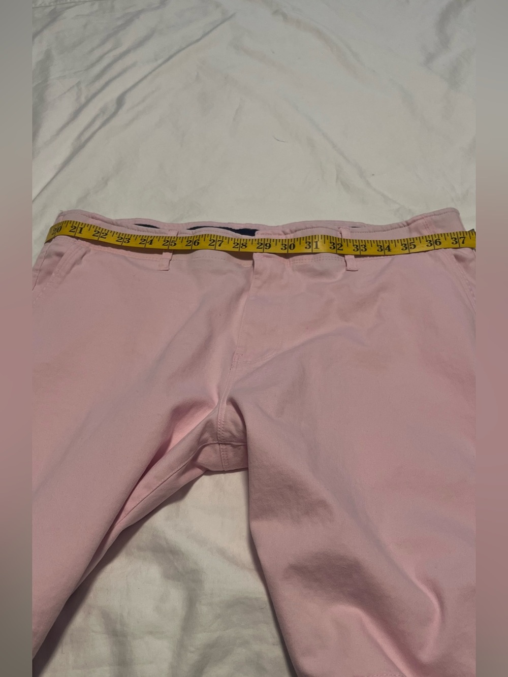 Nat Nast Men”s 10”Pink Chino Flat-Front Cotton Blend Casual Golf Shorts Size 36 - Picture 9 of 10